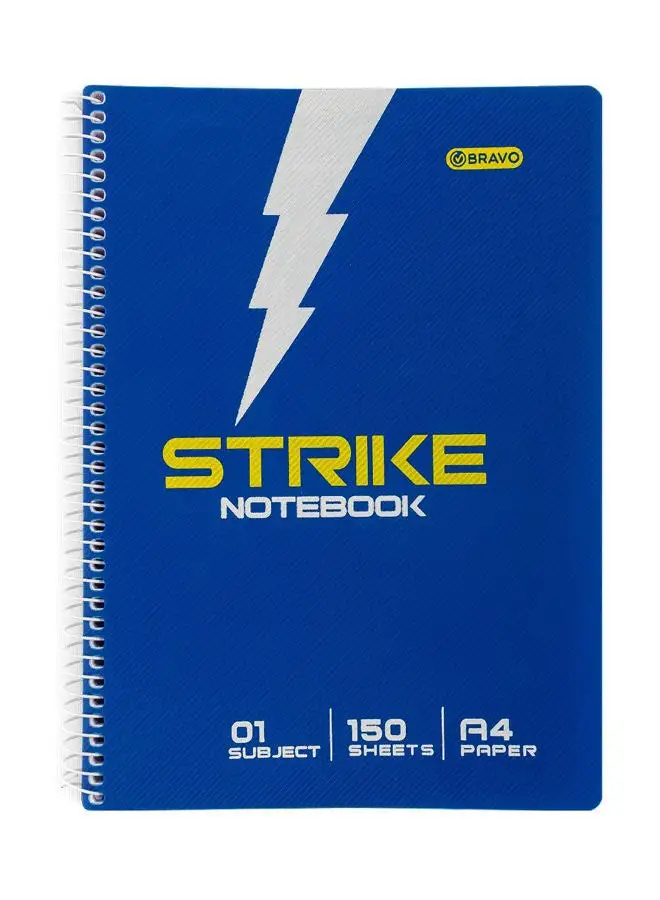 Bravo Bravo Strike Notebook - 150 Sheets - A4 Size - Blue