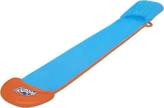 Bestway h2ogo tsunami splash ramp single slide, 16ft inflatable water slide for garden, slip and slide water slide for kids with built in sprinklers