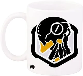 RYN Overwatch Game/Coffee Mug White Black Yellow 11ounce