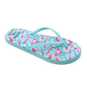 Activ Rubber Comfy Slipper - Turquoise & Fuchsia