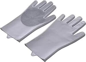 Generic Silicone Magic Kitchen Gloves With Heat Resistant Washing Made Of High Quality Material To Cleaning Dishes Practical For Kitchen - Grey