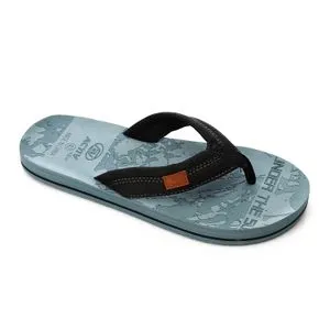 Activ Summer Engraved Black & Pastel Light Green Flip-Flop