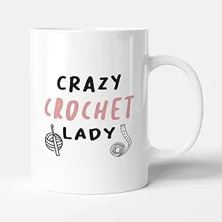 Crazy Crochet Lady - Funny Birthday Gift Mug by Victorian Print