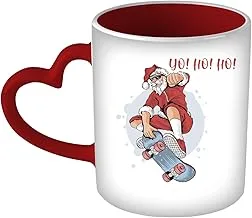 My Custom Style Mug Heart Handle Red #Christmas-Ho Ho Ho #325 ml