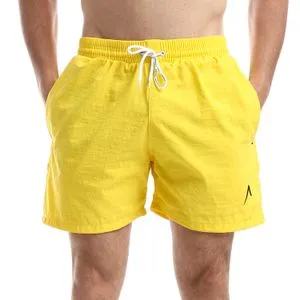 Activ Yellow Plain Elastic Waist Swim Short