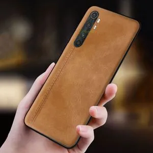 حافظة لهاتف Xiaomi Mi Note 10 Lite مصنوعة من جلد البولي يوريثان الصلب المقاوم للصدمات