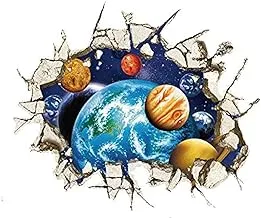 Star 3D space Planet Wall sticker bedroom children's room ceiling decoration