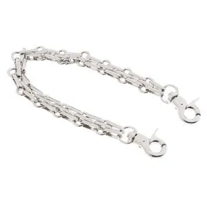 25cm Metal Purse Chain Strap Handle Shoulder Bag Replacement Silver