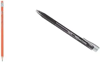 قلم بلاستيك رقم: yl-114_yl201332 مثلث hb + قلم حبر جاف Faber-Castell Grip X7 - 0.7 ملم. - أسود