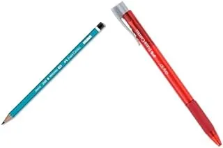 Faber-Castell Mercanli Triangle 2B Wood Pencil + Faber-castell 545121 trigger pen, red