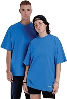 In Your Shoe Unisex #BLUE-OVR Oversized Tee, Blue, S