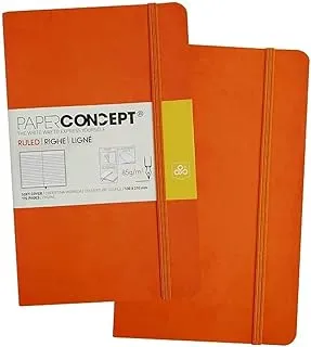 PAPER CONCEPT Executive Notebook Soft cover - Assorted Pastel Colors - 13 x 21 cm - Orange