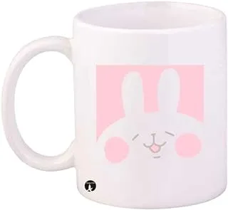 RYN Rabbit Coffee Mug White/Pink Standard Size