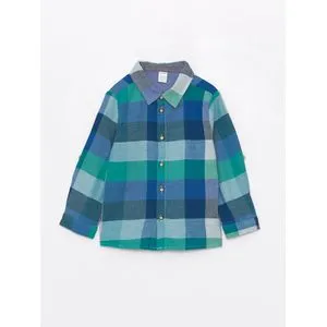 LC Waikiki Long Sleeve Plaid Patterned Baby Boy Shirt