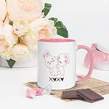 Valentine's Day Mug, Cute Bunny Couple, Cheeky Love Bite, XOXO -cr-15023