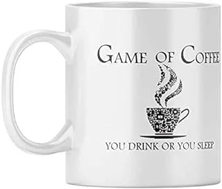 YuBingo The Game of Coffee Designer Printed Coffee Mug (Ceramic, White, 320Ml)