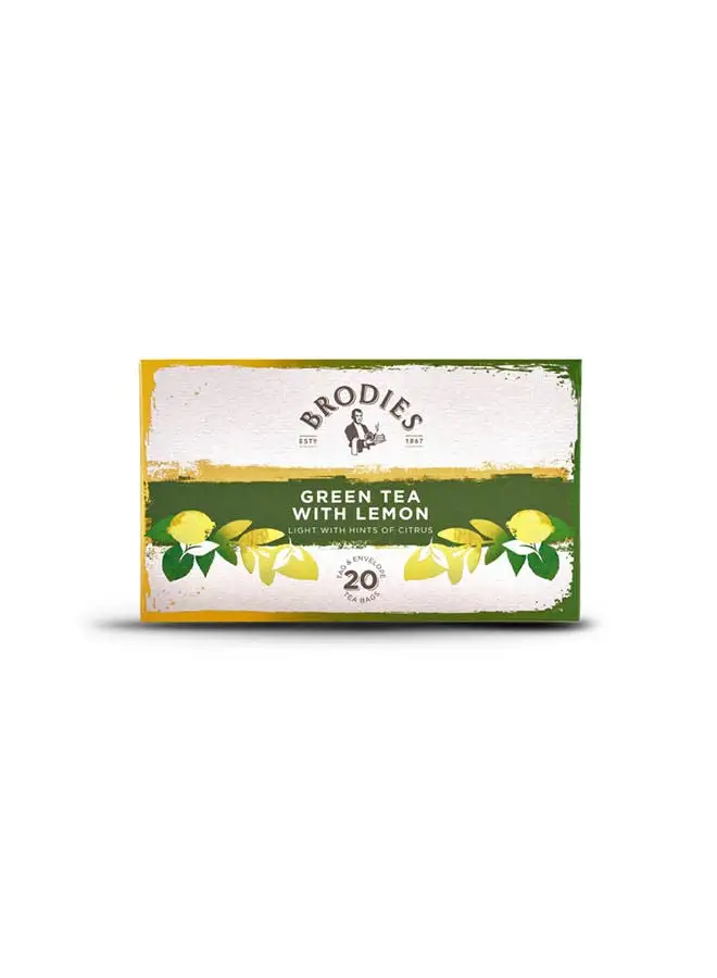 BRODIES Green Tea With Lemon 40 grams - 20 Filter