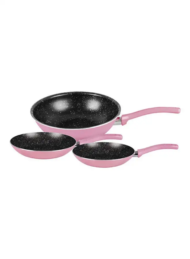 Grandi Cook Pop Pink Wok 28 + Fry Pan 20-22cm