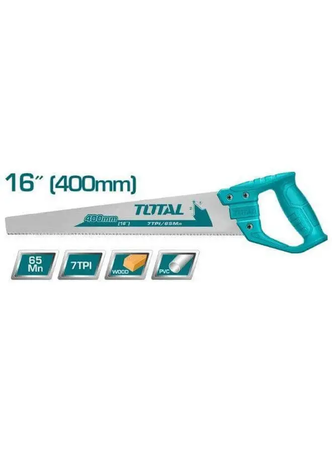 TOTAL Hand Saw With Insulated Metal Handle