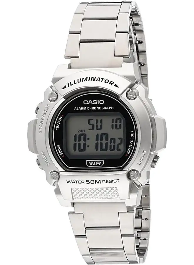 CASIO Stainless Steel Digital Wrist Watch W-219HD-1AVDF