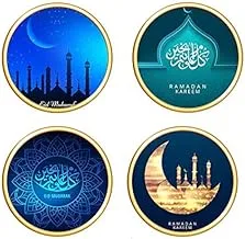 4PCS Painting Muslim Crescent Ramadan Wall Decal Wall Stickers Decoration Living Room Decor Wallpaper