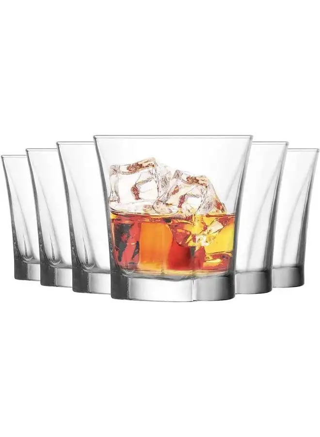 LAV 6 Piece Short Glasses Set 280 Ml-Clear