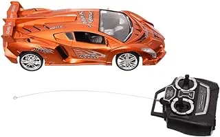 Plastic Fast Lighting Racing Car With Multi Directional Remote Control And High Speed For Kids Racing - Orange