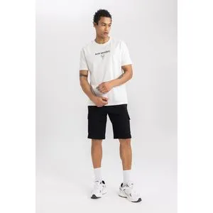 Defacto Man Standart Fit Crew Neck Short Sleeve Knitted T-Shirt