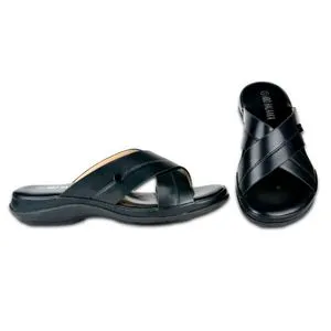 Women's Leather Slip On Slipper