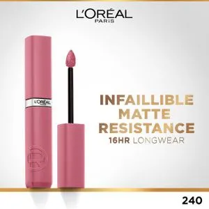 L'Oreal Paris Infaillible Matte Resistance Liquid Lipstick - Intense Color & Matte Finish - Long-lasting - No Transfer - With Hyaluronic Acid - 240 Road Tripping