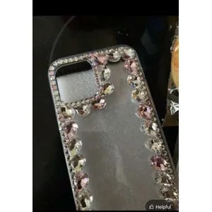 Rhinestone Decor Clear Phone Case For Iphone13 Pro Max