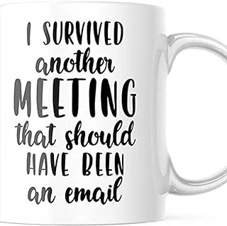 I Survived Another Meeting That Should Have Been An Email Funny 11 OZ Coffee Mug | M603 |