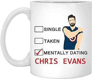 Mentally Dating Chris Evans, Chris Evans Fan, Chris Evans Gifts, Gift For Her, Gift For Friend, Gift For Best Friend, Chris Evans Mug 11oz