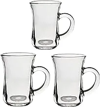 3PCS clear glass Teacups