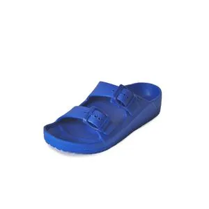 Jet Double Buckle Slipper For Boys - Blue