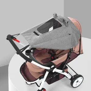 غطاء شمسي لعربة الأطفال من Universal Stroller ملحقات عربة الأطفال باللون الرمادي