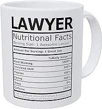 Wampumtuk Lawyer Attorney Nutritional Facts Funny Coffee Mug 11 Ounces Inspirational And Motivational