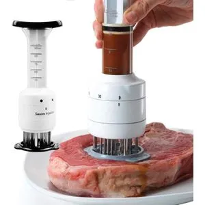 Meat Tenderizer Tool Meat Injector With Sharp Needle Blades