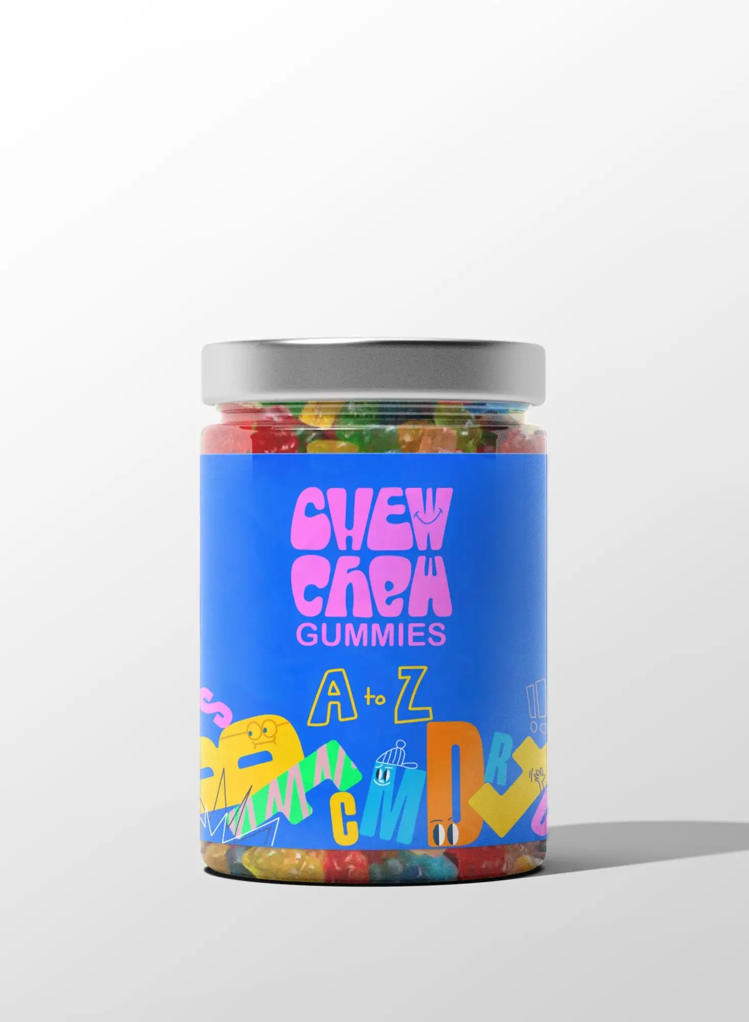 CHEW CHEW Gummies Jelly Candy Fruits Jar A To Z 250 grams