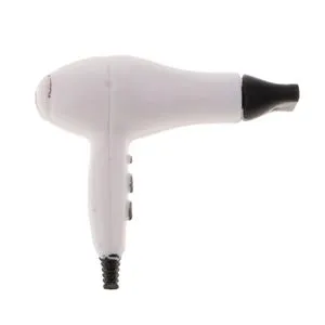 White Plastic Salon Hair Blow Dryer For 1/12 Dolls House Bathroom