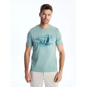 LC Waikiki Crew Neck Short Sleeve Printed Combed Cotton Men's T-shirt