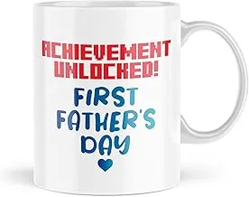 Funny Daddy Mugs | Achievement Unlocked First Father's Day Mug | for Him Gamer Mug Dad Daddy from The Baby Cute Playstation Xbox | MBH1713