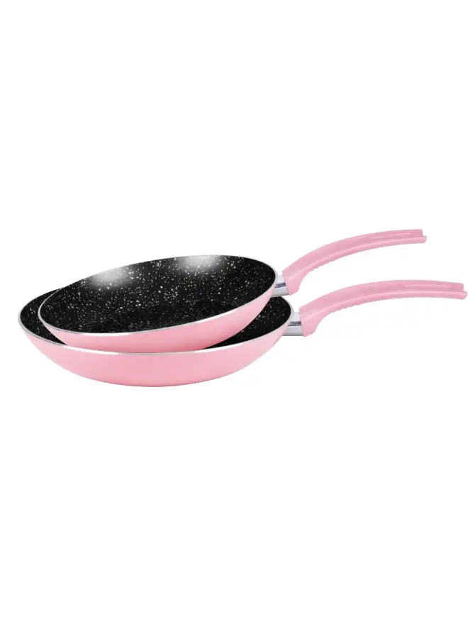 Grandi Fry Pan Set Pink/Black 18, 24cm