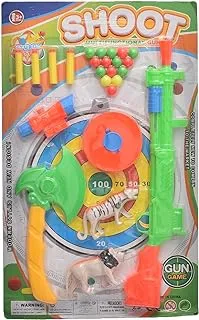 Plastic Medium Multiffunctional Gun With Plastic Scope and Tiger For Boys Set Of 25 pieces - Multi color