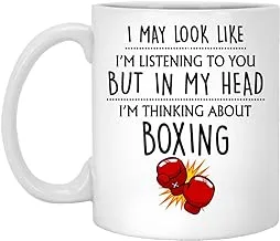 Boxing Gift, Boxing Mug, Funny Boxing Gifts For Dad, Boyfriend, Him, Men, Boxing Lover, Coffee Mug For Boxing Fight Fan 11oz