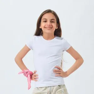 Mesery Undershirt Half Sleeves Top For Girls - White