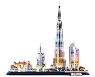 Cubicfun 3D Puzzle with Led Lighting Dubai Cityline Architecture Model 182 قطعة