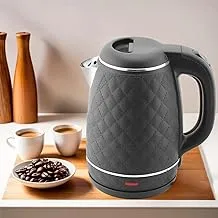 City electric kettle, Water Boiler, Efficient 1500W Electric Kettle, Stainless Steel, 1.8L, Luxury Design, Automatic Power Off, Heat Insulated Handle & Dry Boil Protection, HMA-1020 (Black)