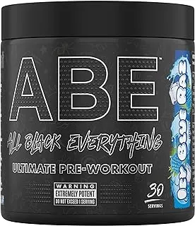 Applied Nutrition ABE Pre Workout - All Black Everything Pre Workout Powder, Energy & Physical Performance with Citrulline, Creatine, Beta Alanine (375g - 30 Servings) (ICY Blue Raz)