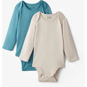 June Baby Plain Organic 2 Pack Bodysuit